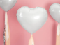 Preview: Folienballon - Herz  Weiß - ø 45cm